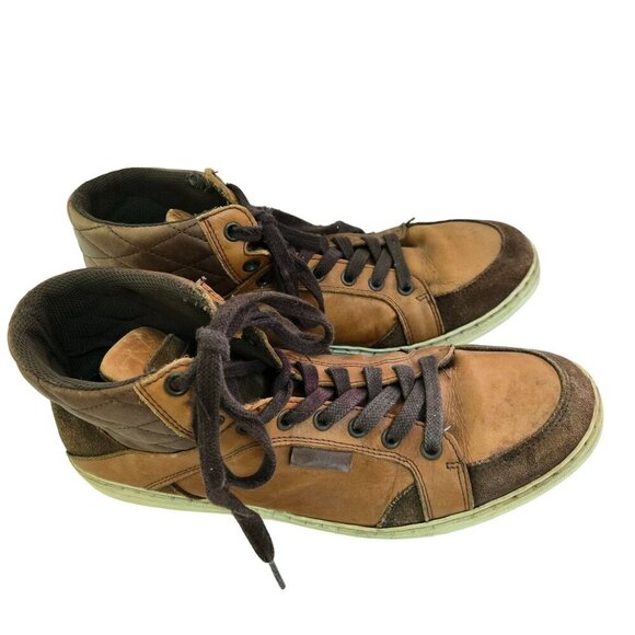 Bull Boxer Martyn Brown Leather Mid Top Sneaker Size 10 Made in Portugal - Picture 1 of 8